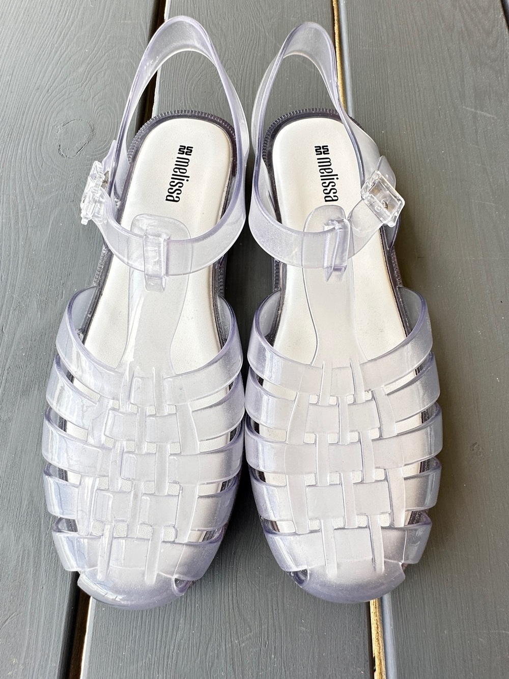 Melissa possession Clear Jelly Slingback Sandals Sz 8